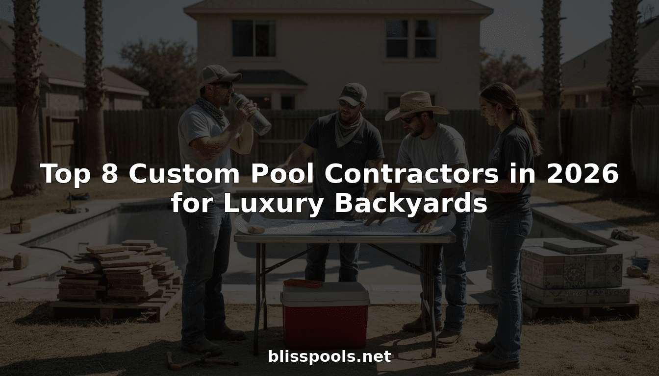 Pool contractors planning luxury backyard project