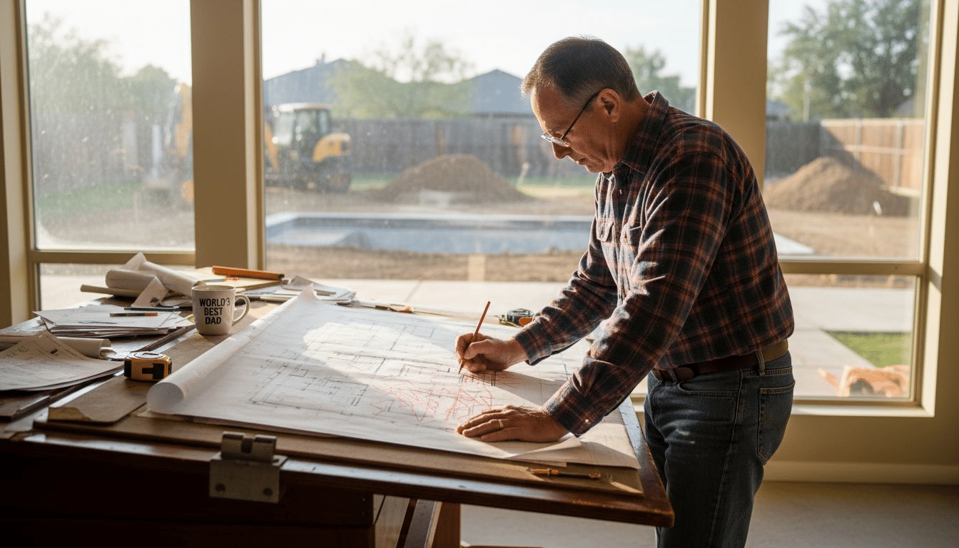 1772069900352_image Project manager working on pool blueprints